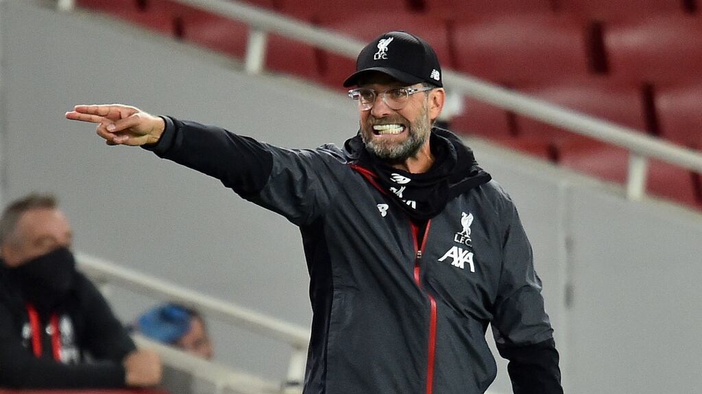 Jurgen Klopp: “Being champion of Europe, England and the world doesn’t happen too often.” Photograph: Glyn Kirk/AFP via Getty Images