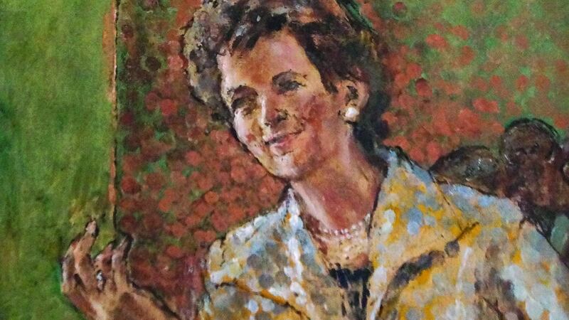 Portrait of Mary Robinson by artist Derek Hill is estimated at €3,000-€5000.