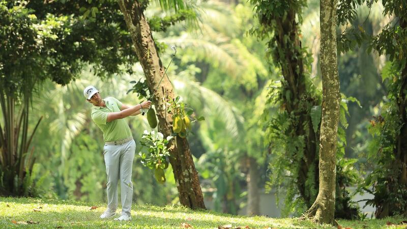 Spain’s Nacho Elvira leads heading into the final round in Kuala Lumpur. Photograph: Andrew Redington/Getty