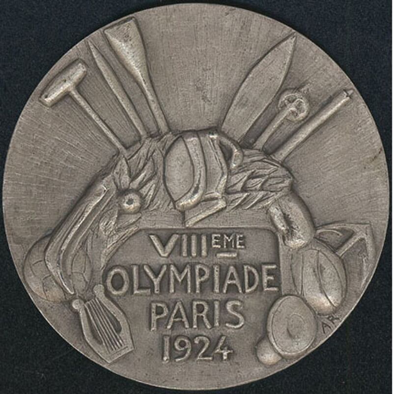 The Olympic silver medal that Jack B Yeats was awarded in 1924 for his painting The Liffey Swim.