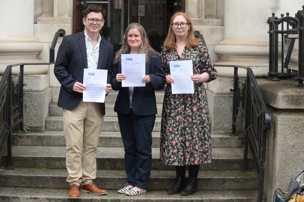 Dawn Behan, chair of Bookselling Ireland, Aoife Roantree and Michael Finucane make their submission to the
Government ahead of Budget 2024.