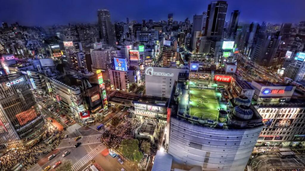 Tokyo skyline during the Red Bull Music Academy 2014 event