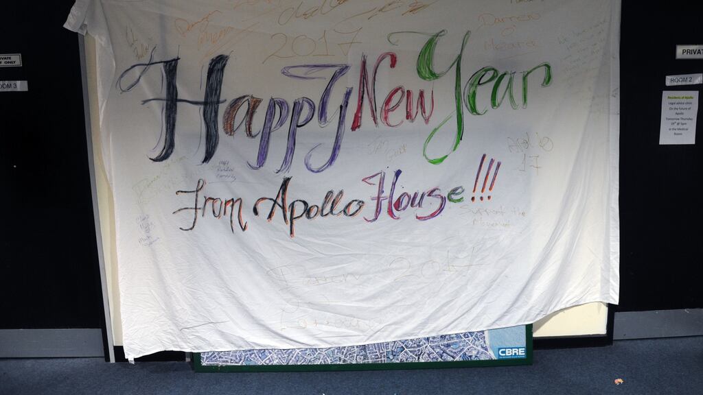 Campaigners are gathering at noon on Tuesday at Apollo House on Poolbeg Street before marching to the Department of Finance on Merrion Street to hand in a letter to  Minister for Finance Michael Noonan. Photograph: Aidan Crawley