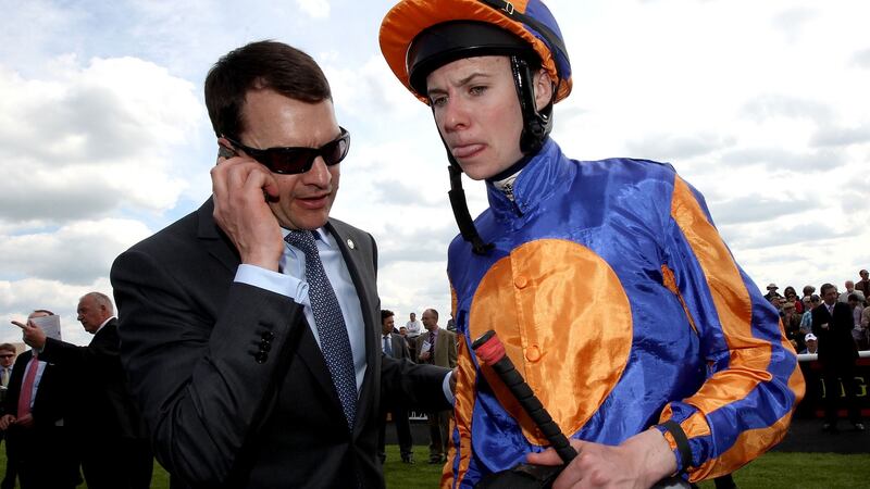 Aidan O’Brien with his son Joseph O’Brien back in 2015. Photograph: Ryan Byrne/Inpho
