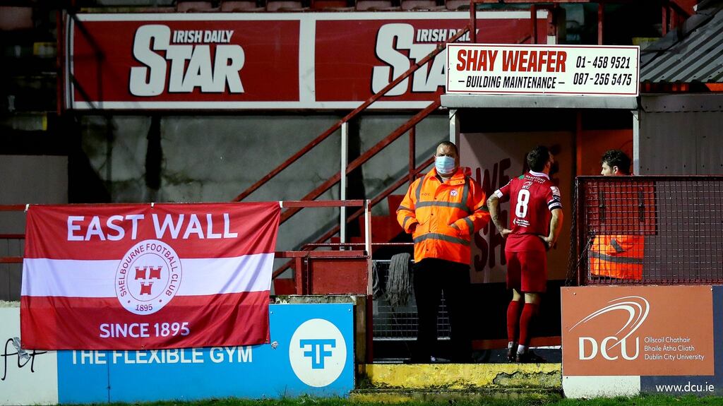 Shelbourne’s Gary Deegan is sent off during his side’s defeat to Shamrock Rovers. Photograph: Ryan Byrne/Inpho