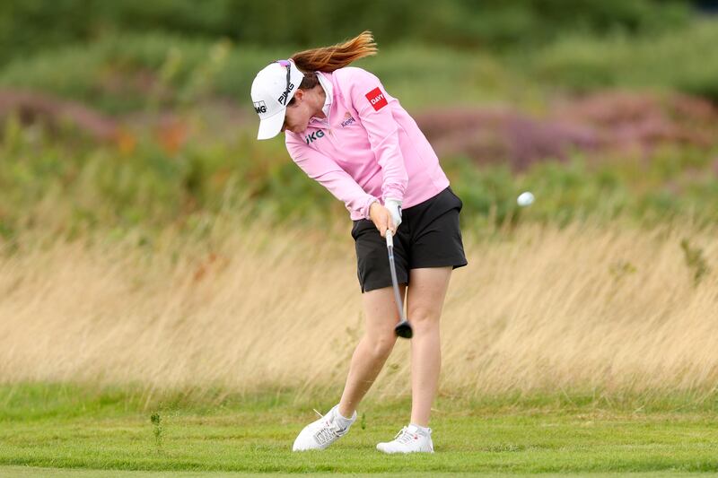 Leona Maguire plays her second shot on the 13th hole during the second round at Walton Heath. Photograph: Andrew Redington/Getty Images