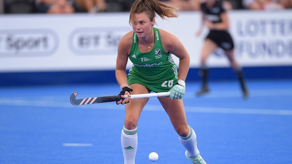 Ireland’s Deirdre Duke:  She will be lining up against her comrade Katie Mullan in Germany when Düsseldorfer meet Club an der Alster this weekend. Photograph: Joe Toth/Inpho