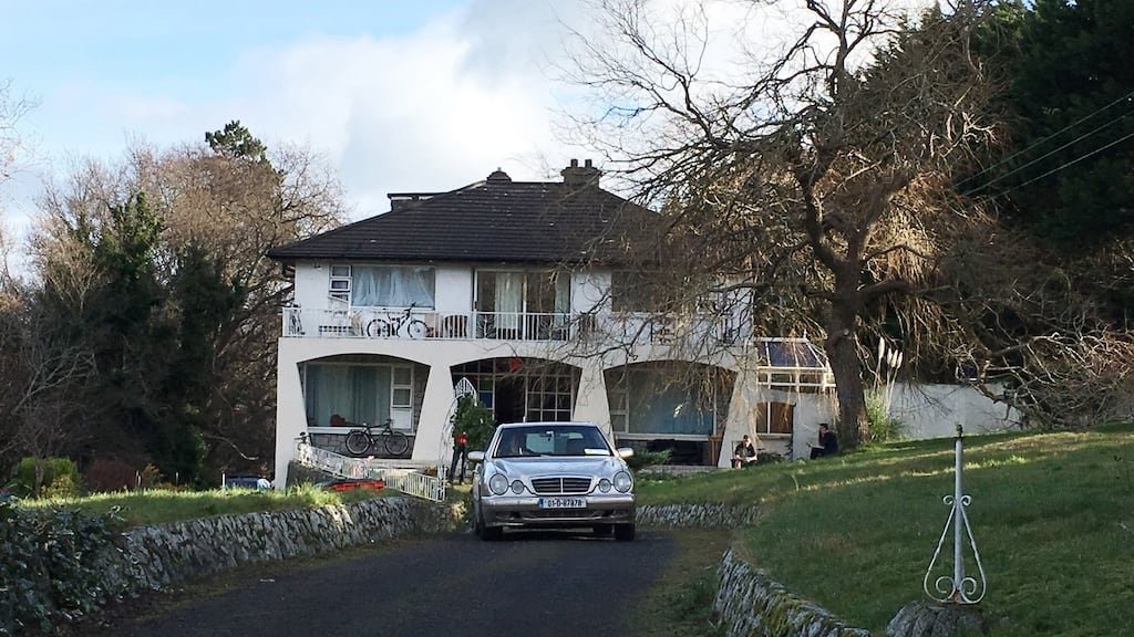The house at The Pines, Lehaunstown, Cabinteely Co Dublin, where up to 70 people from abroad were being housed.  Photograph: Bryan O’Brien
