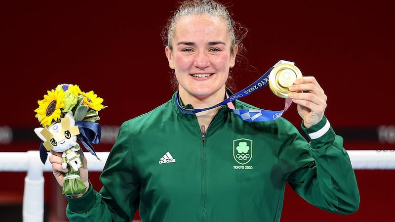 Kellie Harrington with her gold medal. Photograph: Bryan Keane/Inpho