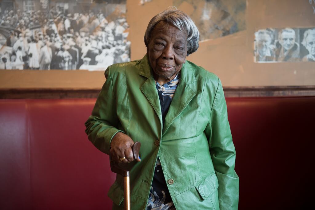 Virginia McLaurin in Washington DC in 2016. Photograph: Kate Patterson/The Washington Post via Getty Images
