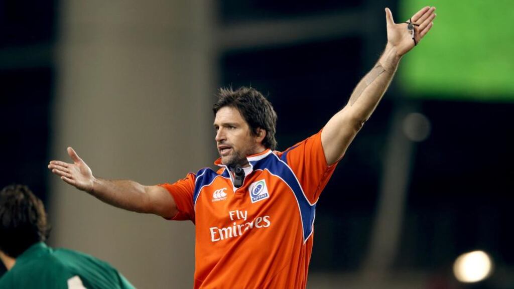 Steve Walsh will take charge of Ireland’s Six Nations match against Wales in Cardiff. Photograph: Dan Sheridan/Inpho.