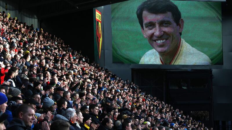 Players, officials and fans remember ex-England manager Graham Taylor who passed away at the age of 72 on Thursday prior to during the Premier League match between Sunderland and Stoke City at Stadium of Light on January 14, 2017 in Sunderland, England. Photograph: Ian Walton/Getty Images