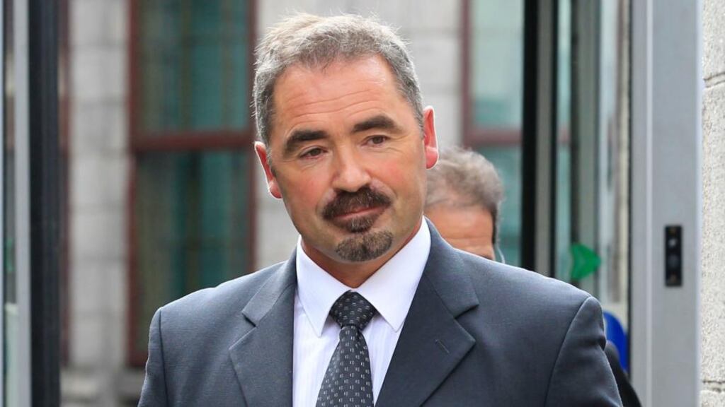 Seamus Griffin leaving the Four Courts yesterday after the opening day of his High Court action for damages. Photograph: Collins Courts