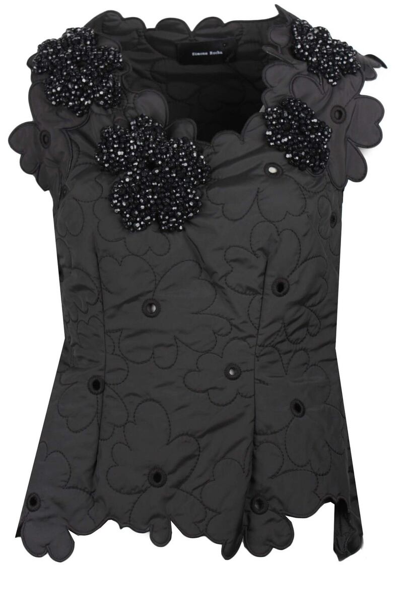 Black embellised top by Simone Rocha at Havana, Donnybrook. Was 1030 now 515