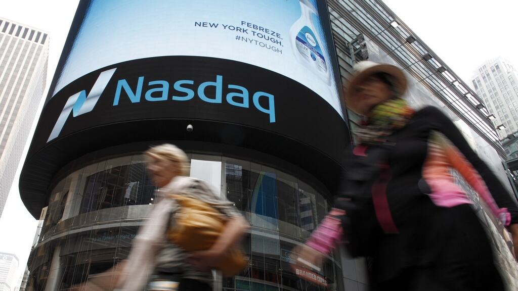 Apple’s market capitalisation topped $2.5 trillion for the first time last week, helping the Nasdaq hit new all-time highs. Photograph: Kena Betancur/AFP/Getty Images