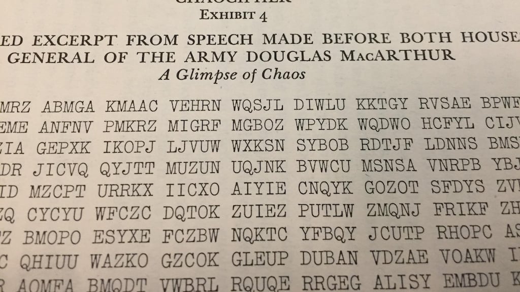“One of the things he did in America, in 1918, was devise a system for encrypting text”