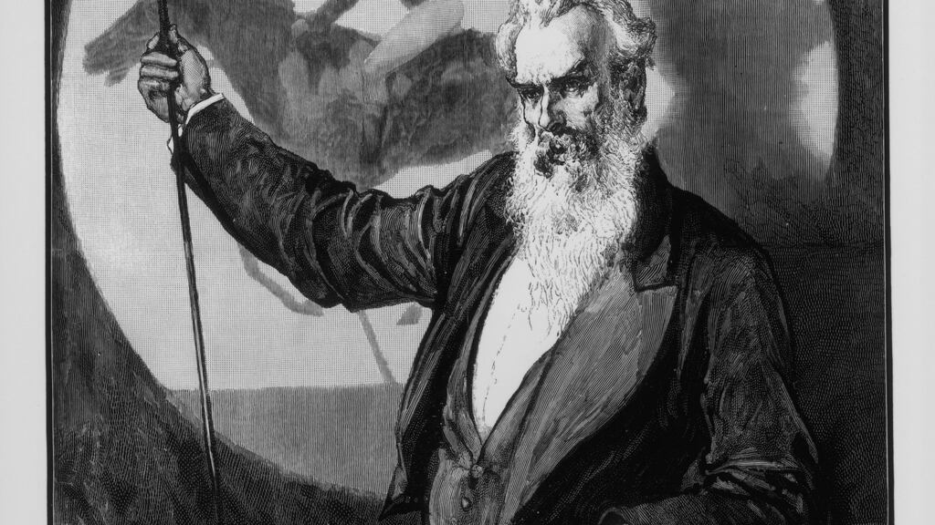 Cover of the London Illustrated News: Eadwaerd Muybridge (1830-1904) English-born US inventor and photographer, May 1889. Photograph: Universal History Archive/Getty