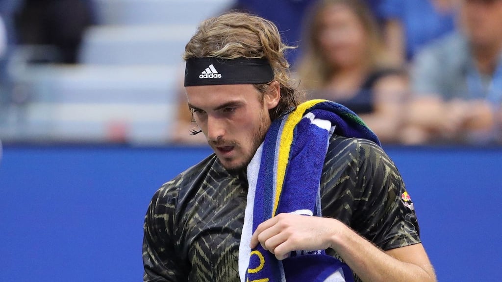Greece’s Stefanos Tsitsipas. Photograph:            Kena Betancur/AFP via Getty Images