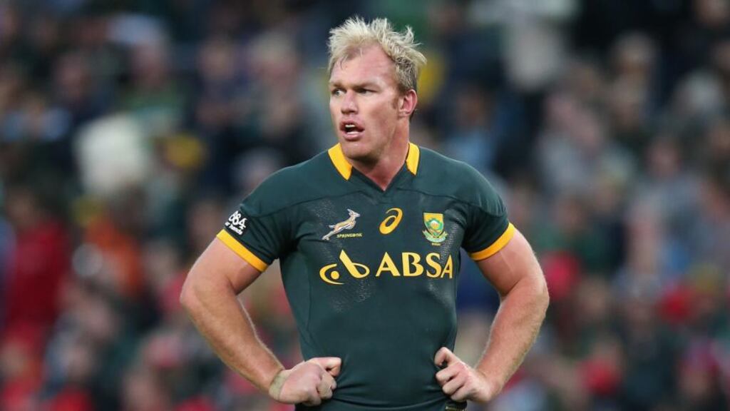 Schalk Burger of South Africa will line out against Ireland on Saturday. Photograph: David Rogers/Getty Images