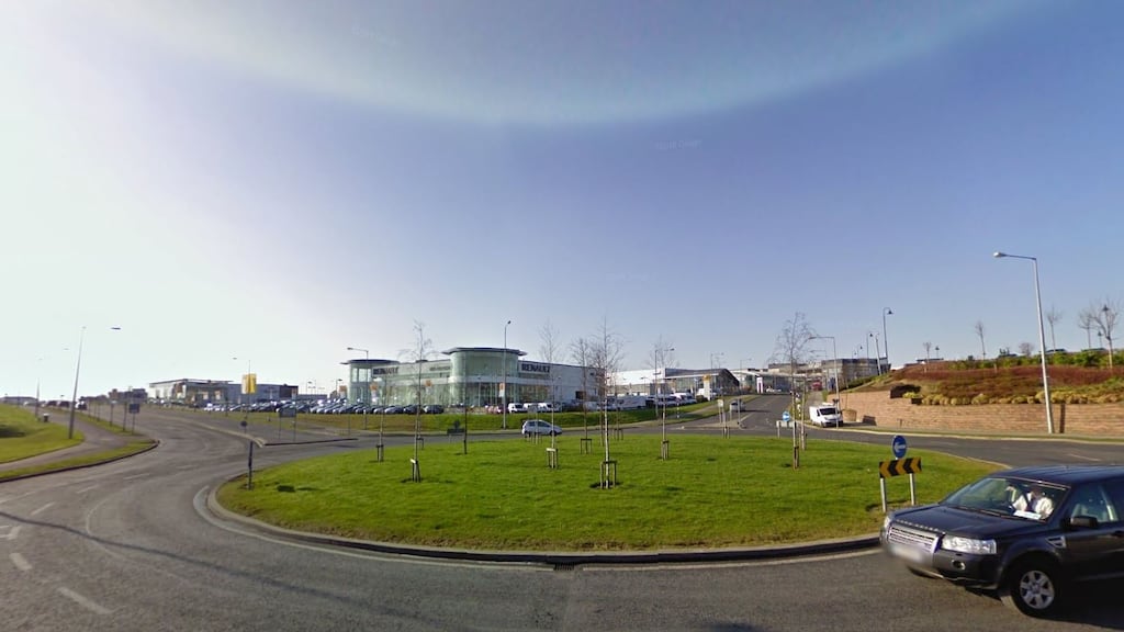 A taxi driver was stabbed and assaulted by two men he picked up in the early hours of Saturday morning outside a fast food restaurant at Airside retail park (above) in Swords, Co Dublin. Photograph: Google maps