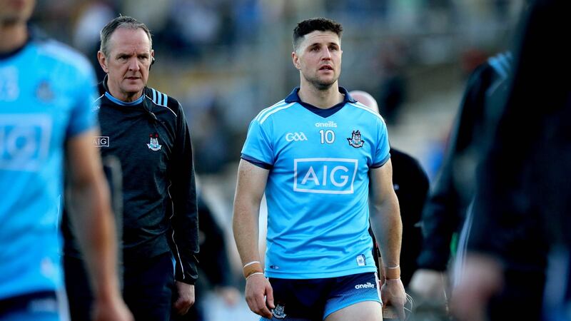 Dublin’s David Treacy missed a few frees at key moments in their defeat against Kilkenny. Photograph: Ryan Byrne/Inpho
