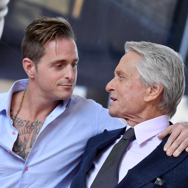Cameron Douglas with his father, Michael Douglas, in 2018. Photograph: Axelle/Bauer-Griffin/FilmMagic/Getty