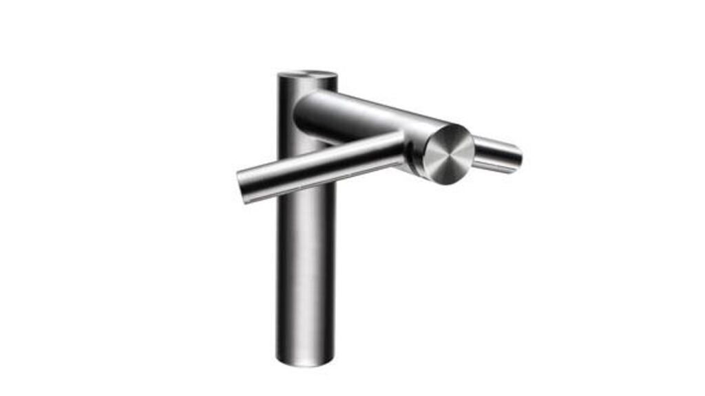 Dyson's latest innovation, the Airblade Tap, integrates the company's airblade hand dryer technology.