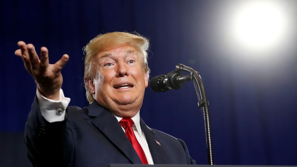 Donald Trump has ideological soulmates in Europe. Photograph: REUTERS/Kevin Lamarque