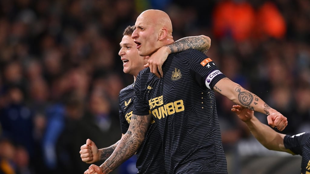 Jonjo Shelvey scored Newcastle’s winner against Leeds. Photograph: Stu Forster/Getty