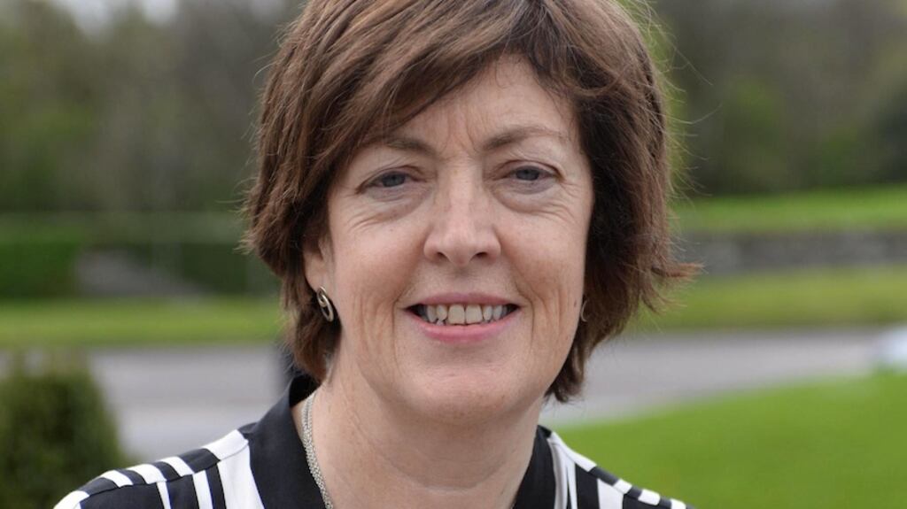 Breda Lynch at the ASTI conference in the INEC, Killarney on Wednesday. Photograph: Don MacMonagle