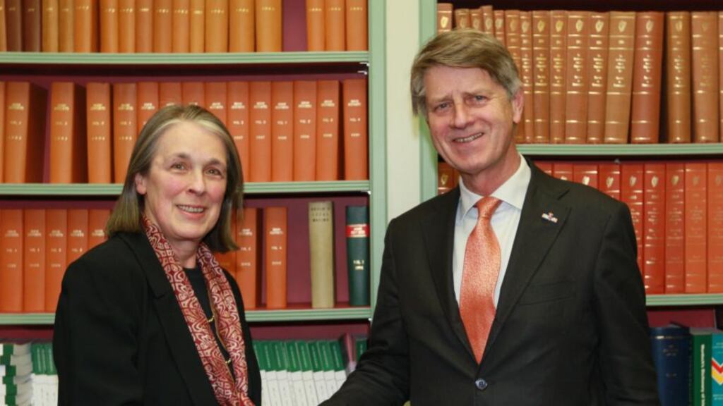 The Chief Justice Susan Denham pictured with Dr Geert Corstens