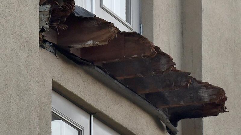 Under investigation: the broken beams that had been supporting the balcony; six Irish students died and others were injured at the birthday party in Berkeley. Photograph: Josh Edelson/AFP/Getty