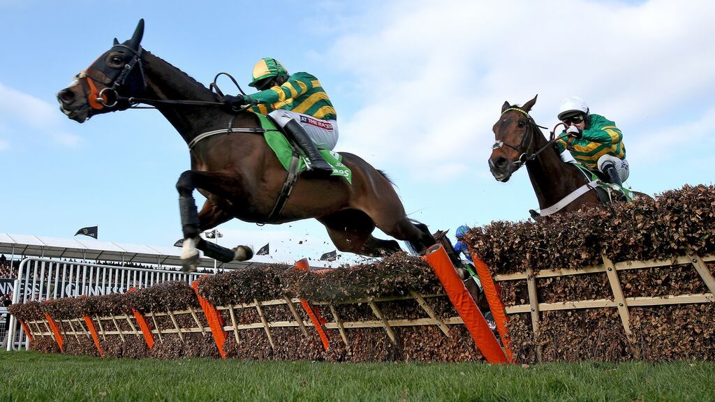 Jezki ridden by Barry Geraghty on the way to winning The Stan James Champion Hurdle Challenge Trophy at Cheltenham in 2014. Photograph: Dan Sheridan/Inpho