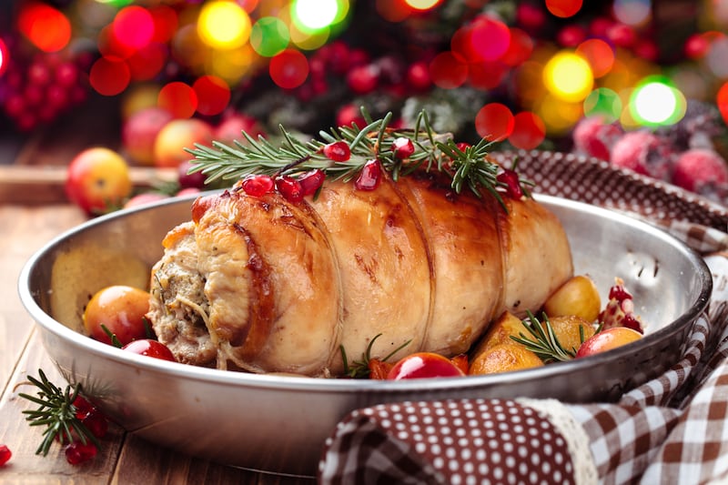 A boned, stuffed and rolled turkey joint is easiest to carve