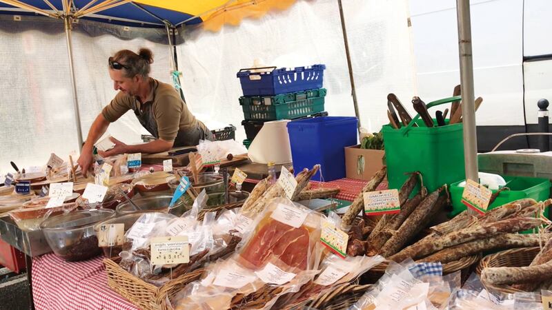 Delicatessen owner Olivier at the market in Kenmare, Co Kerry