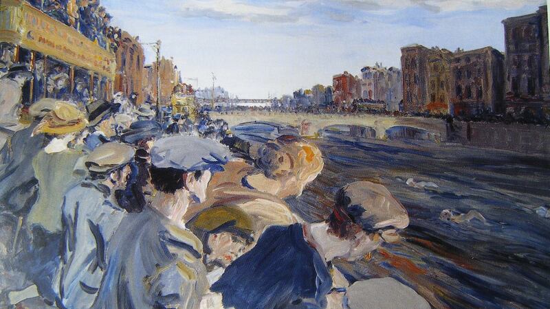 Arabella Bishop’s favourite work of art – Liffey Swim by Jack B Yeats, won a silver medal at the Paris Olympics exhibition in 1924. Exhibitions were part of the Olympic Games from 1912 to 1948
