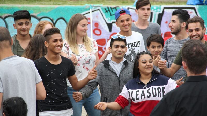 Work by the Refugee Trauma Initiative: pop-up creative spaces at waiting points when refugees are on the move can provide comfort and temporary relief of trauma.