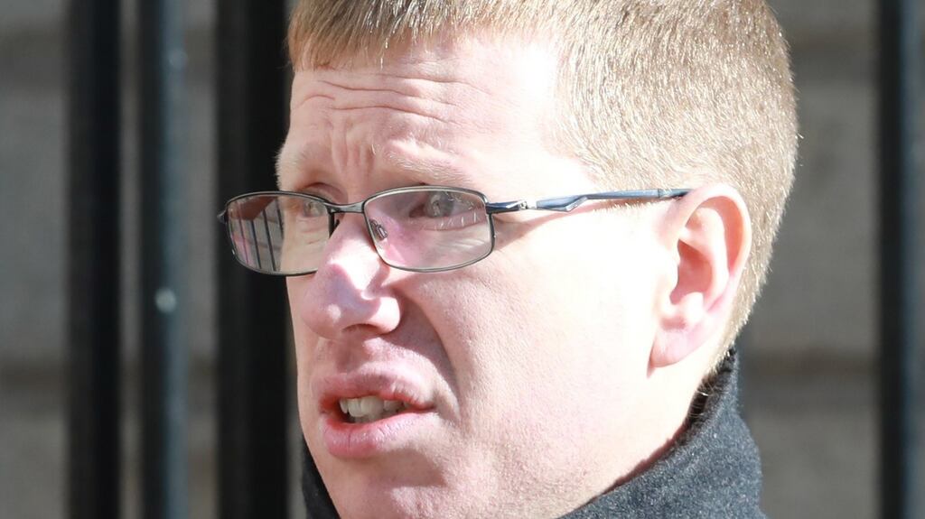 Cian McCarthy from Midleton, Co  Cork pictured leaving the Four Courts  after he was awarded damages. Photograph: Collins Courts