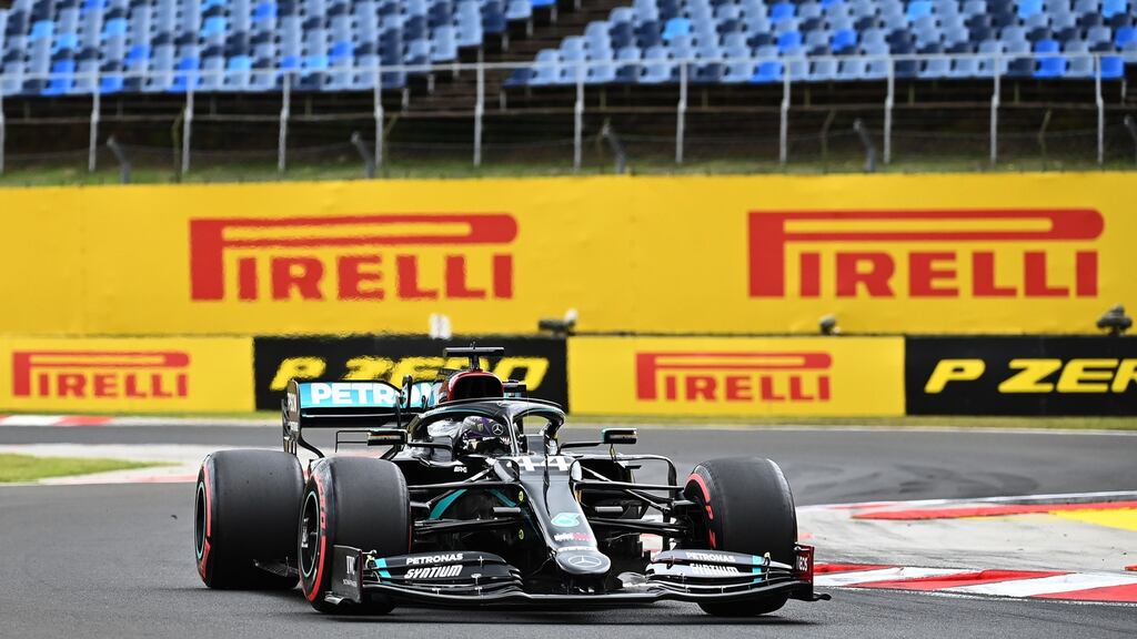 Lewis Hamilton during qualifying for the F1 Grand Prix of Hungary in Budapest. Photograph: Getty Images
