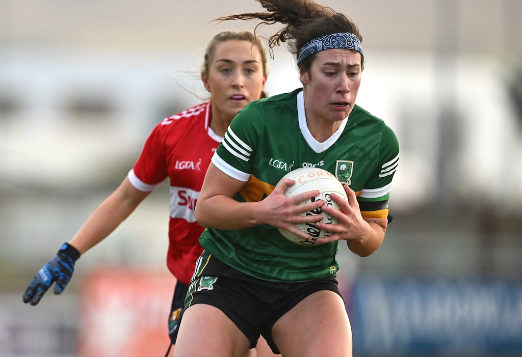Emma Dineen of Kerry in action agains Cork. Photograph: Brendan Moran/Sportsfile