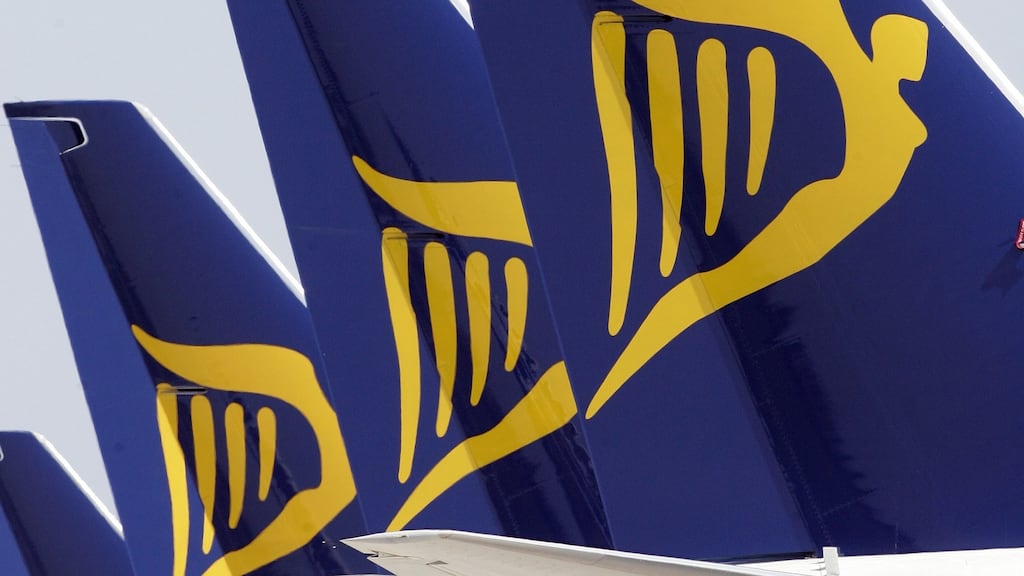 Ryanair: airline closed down nearly 1 per cent to €13.30 as the stock continued to be affected by lower oil prices. Photograph: Alan Betson
