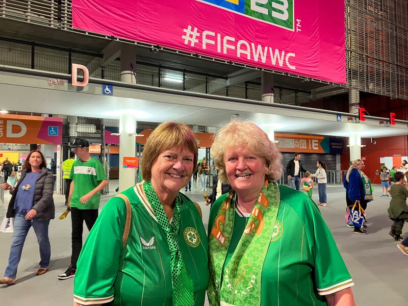 Jeannette Hynes and Sally Flaherty from Oranmore, Co Galway, in Brisbane