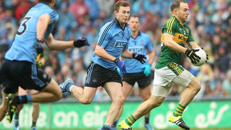 Darran O’Sullivan’s running ability made him a key man when coming off the bench for Kerry. Photograph:  James Crombie/Inpho