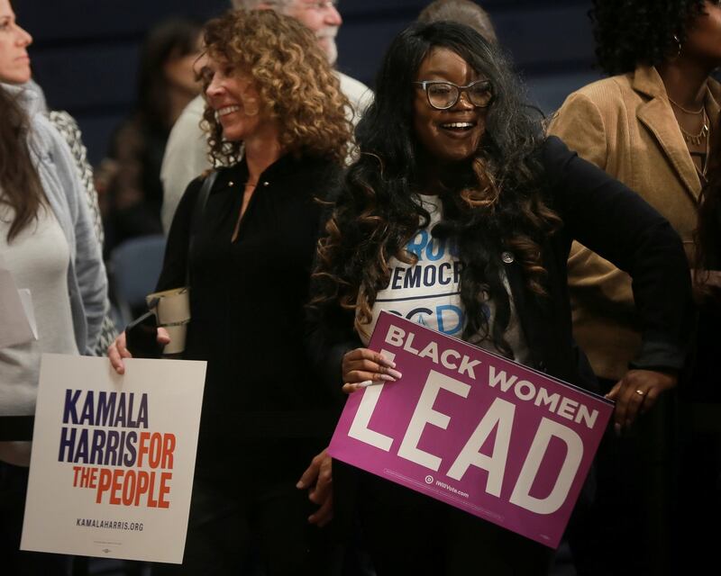 Supporters wait to meet Kamala Harris in North Charleston, South Carolina. Photograph: Reuters/Elijah Nouvelage