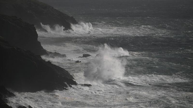 Rough seas seen from Slea Head during Storm Ali in Coumeenoole, Co Kerry, on Wednesday. Photograph: Clodagh Kilcoyne/Reuters