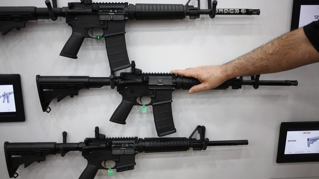 The Ar-15 assault rifle is the weapon that was used in the Orlando nightclub shooting, the Sandy Hook Elementary School shooting and the Colorado theatre shooting. Photograph: Bloomberg/Getty Images