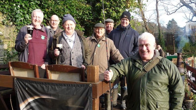 Members of the Dublin Salmon Anglers’ Association members enjoying opening day at Islandbridge on the River Liffey.