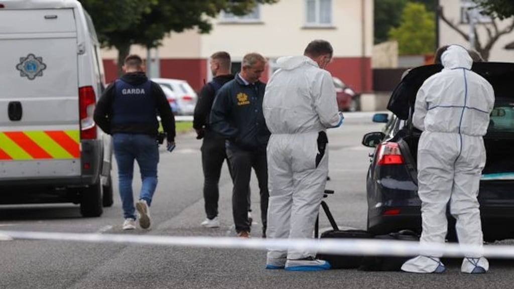 Scene of the suspected stabbing sealed off for forensic examination. Photograph: Damien Storan/The Irish Times