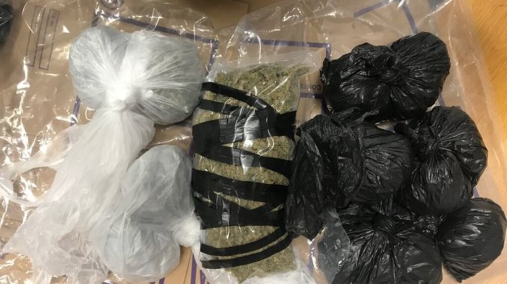 Some of the drugs seized in Thursday’s raids. Photograph: Garda Press Office