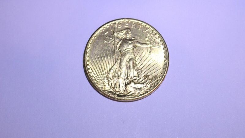 1924 20-dollar coin: sold for €1,600 at Hegarty’s Antiques and Fine Art